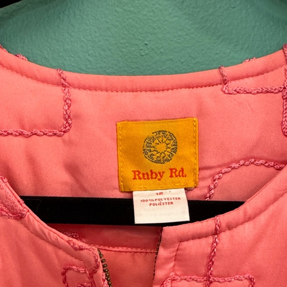 Ruby Rd. Bright Pink Puffer Jacket - Picture 2 of 7
